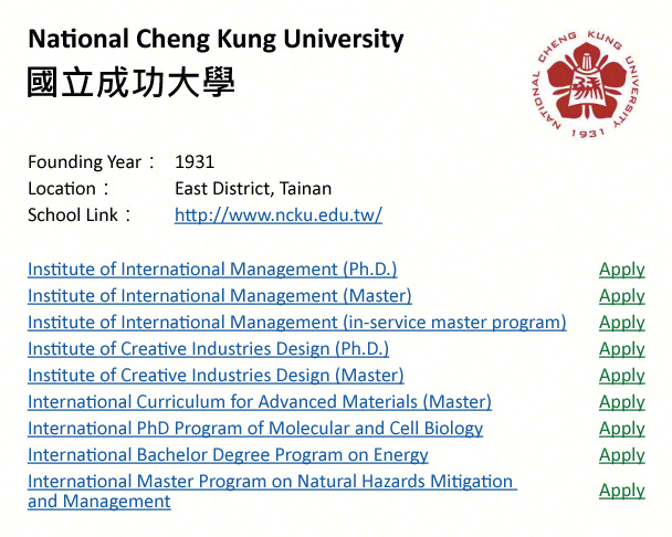 Kaohsiung Medical University, Kaohsiung-shows address, logo & clickable link